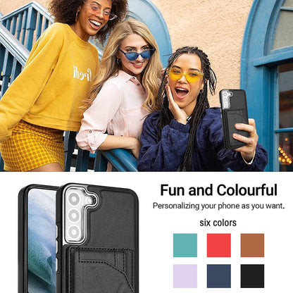 Samsung Galaxy S23+ Shockproof Leather Phone Case with Card Holder - Stylish, Durable, and Convenient