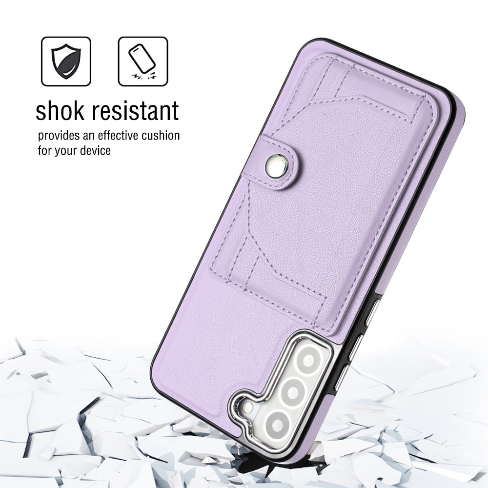Samsung Galaxy S23 Shockproof Leather Phone Case with Card Holder - Stylish, Durable, and Convenient