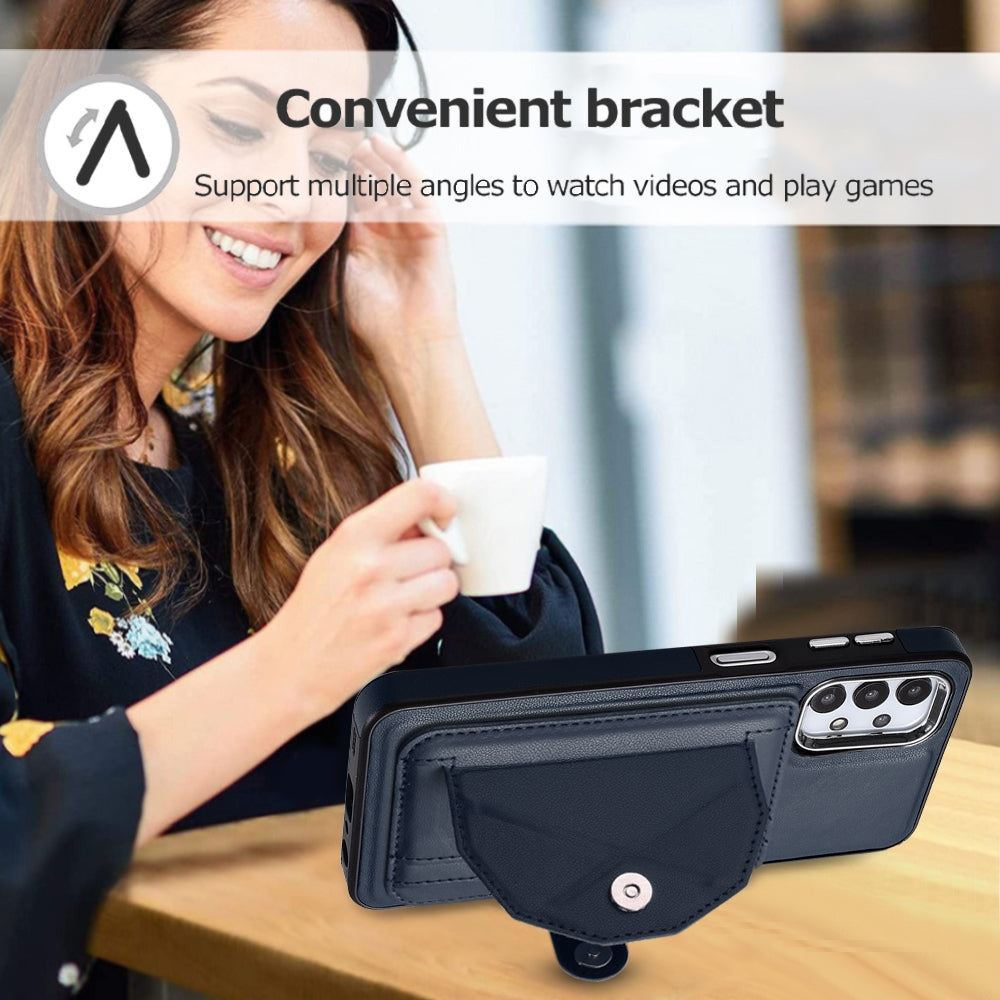 Samsung Galaxy F23 5G Shockproof Leather Phone Case with Card Holder - Stylish, Durable, and Convenient