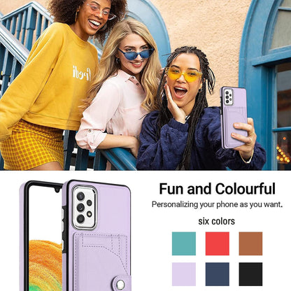 Samsung Galaxy A73 5G Shockproof Leather Phone Case with Card Holder - Stylish, Durable, and Convenient