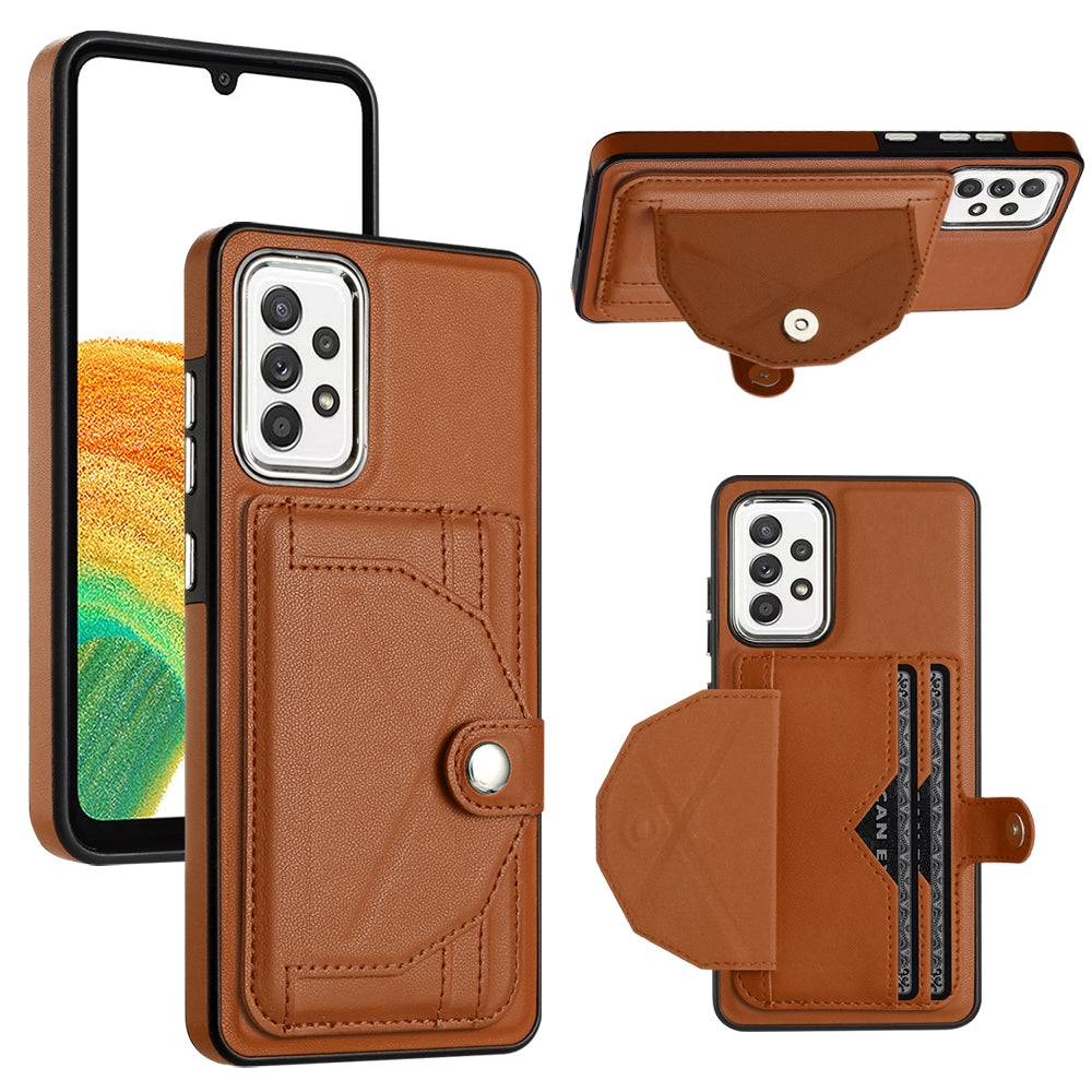 Samsung Galaxy A73 5G Shockproof Leather Phone Case with Card Holder - Stylish, Durable, and Convenient