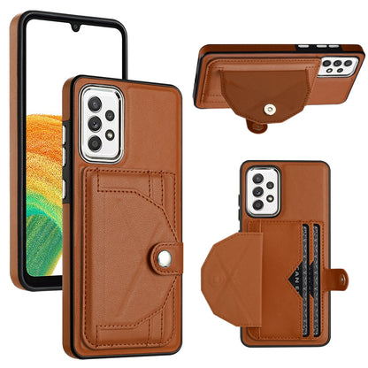 Samsung Galaxy A73 5G Shockproof Leather Phone Case with Card Holder - Stylish, Durable, and Convenient