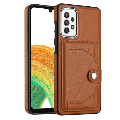 Samsung Galaxy A73 5G Shockproof Leather Phone Case with Card Holder - Stylish, Durable, and Convenient