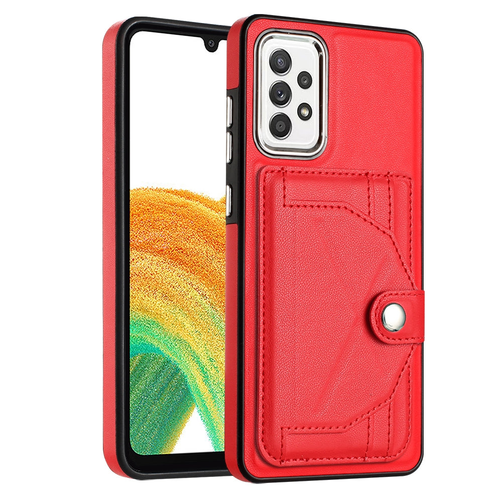 Samsung Galaxy A73 5G Shockproof Leather Phone Case with Card Holder - Stylish, Durable, and Convenient