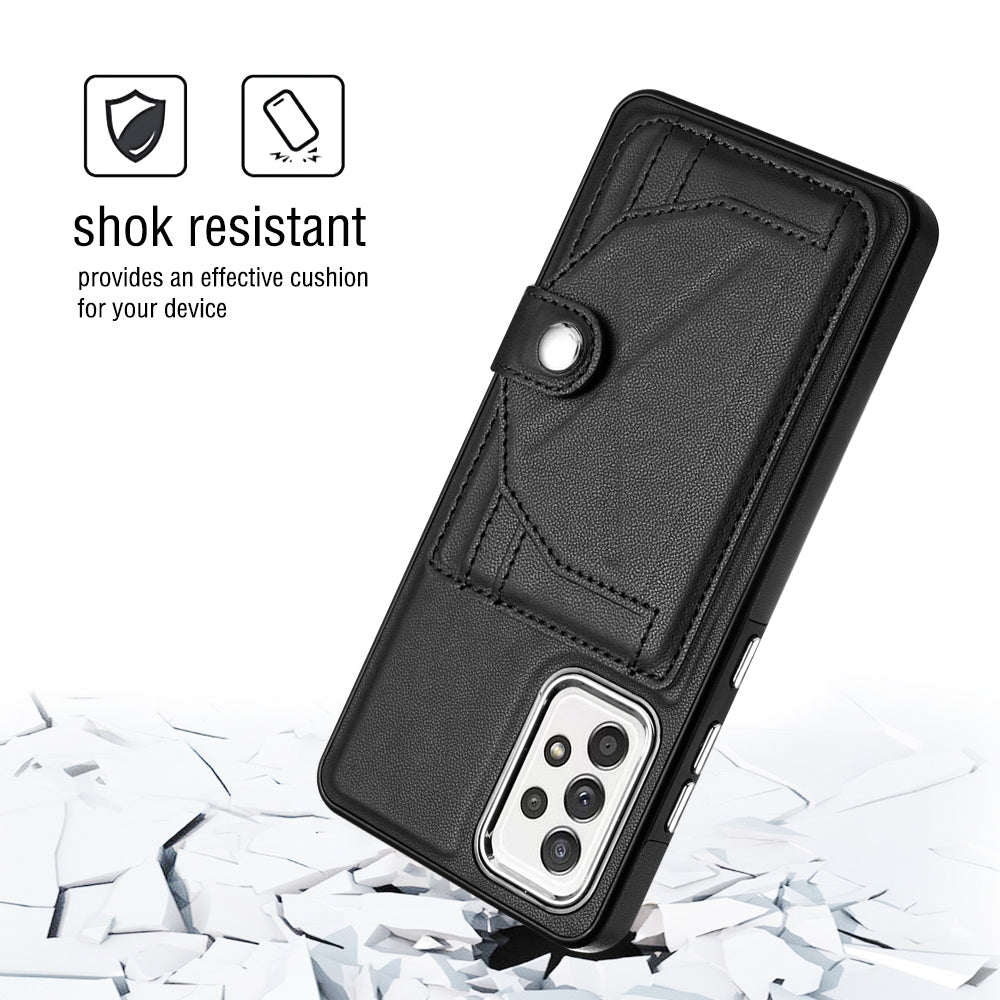 Samsung Galaxy A33 5G Shockproof Leather Phone Case with Card Holder - Stylish, Durable, and Convenient