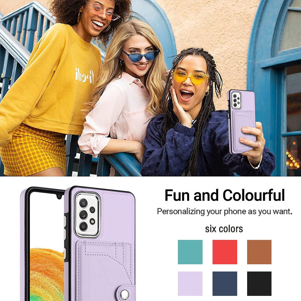 Samsung Galaxy A33 5G Shockproof Leather Phone Case with Card Holder - Stylish, Durable, and Convenient