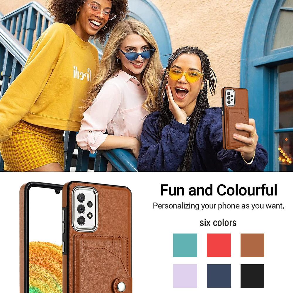 Samsung Galaxy A33 5G Shockproof Leather Phone Case with Card Holder - Stylish, Durable, and Convenient