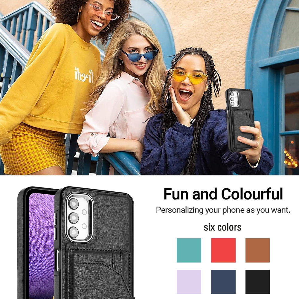 Samsung Galaxy A13 4G Shockproof Leather Phone Case with Card Holder - Stylish, Durable, and Convenient