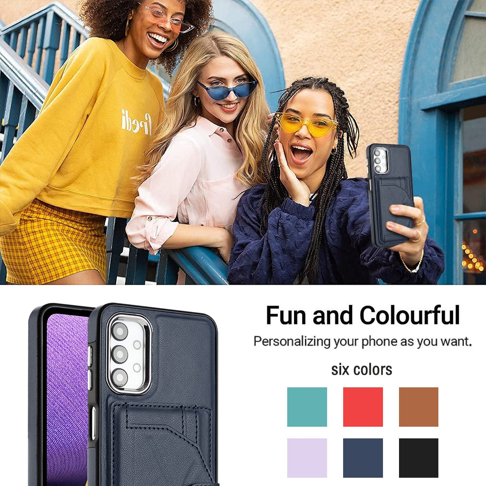 Samsung Galaxy A13 4G Shockproof Leather Phone Case with Card Holder - Stylish, Durable, and Convenient