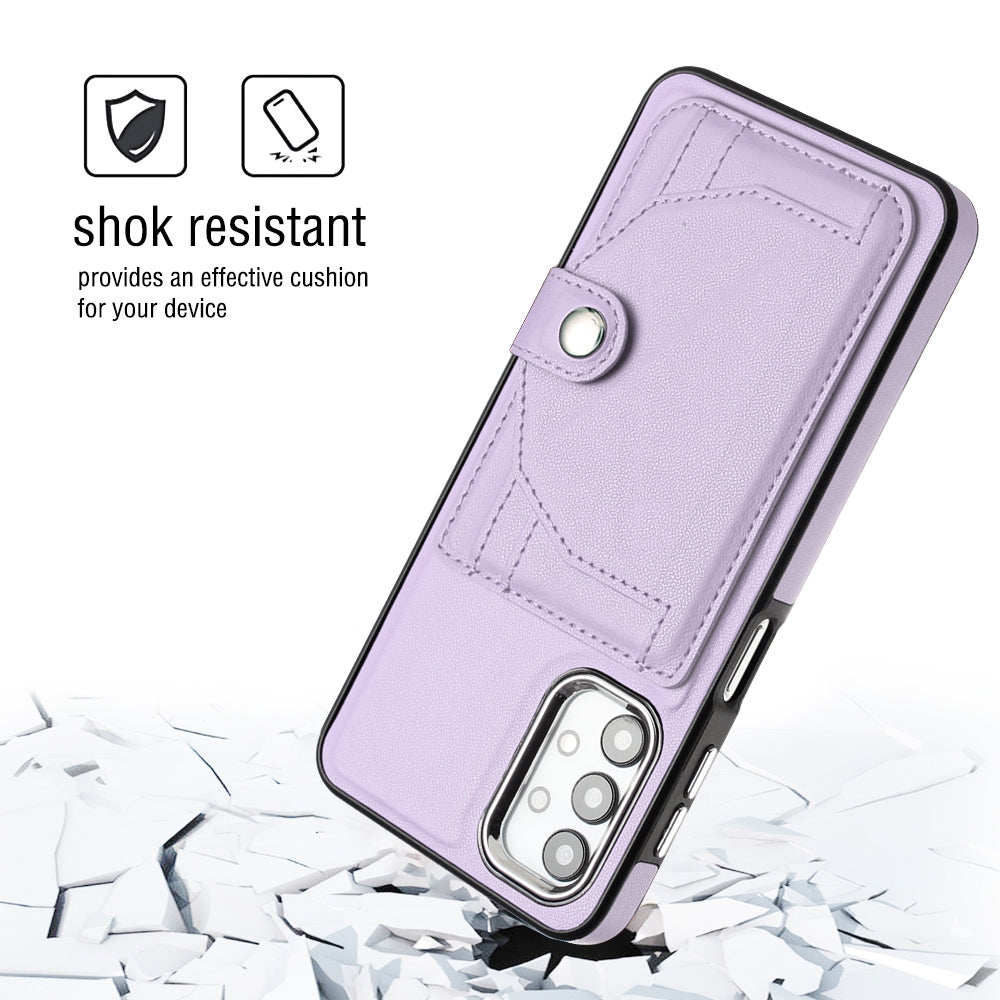 Samsung Galaxy A13 4G Shockproof Leather Phone Case with Card Holder - Stylish, Durable, and Convenient