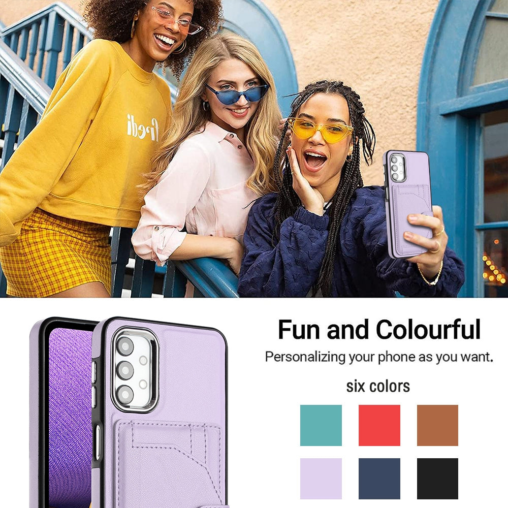 Samsung Galaxy A13 4G Shockproof Leather Phone Case with Card Holder - Stylish, Durable, and Convenient