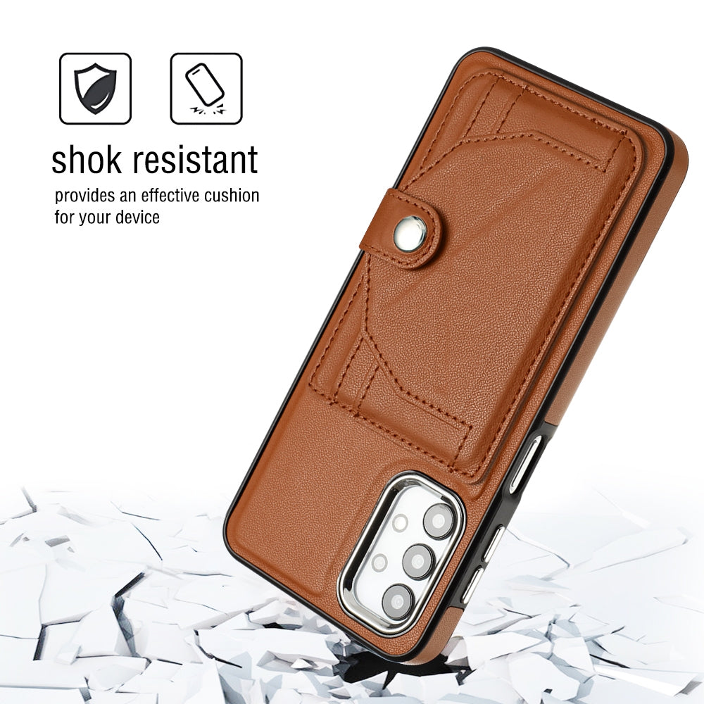 Samsung Galaxy A13 4G Shockproof Leather Phone Case with Card Holder - Stylish, Durable, and Convenient
