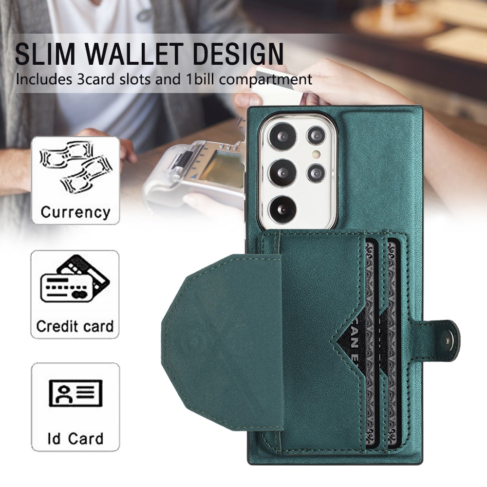 Samsung Galaxy S22 Ultra 5G Shockproof Leather Phone Case with Card Holder - Stylish, Durable, and Convenient