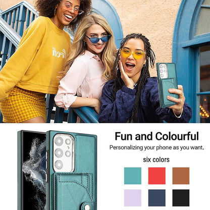 Samsung Galaxy S22 Ultra 5G Shockproof Leather Phone Case with Card Holder - Stylish, Durable, and Convenient