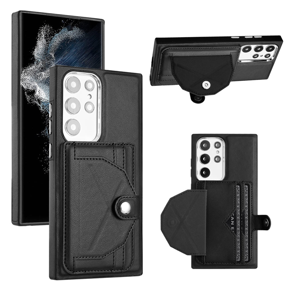 Samsung Galaxy S22 Ultra 5G Shockproof Leather Phone Case with Card Holder - Stylish, Durable, and Convenient