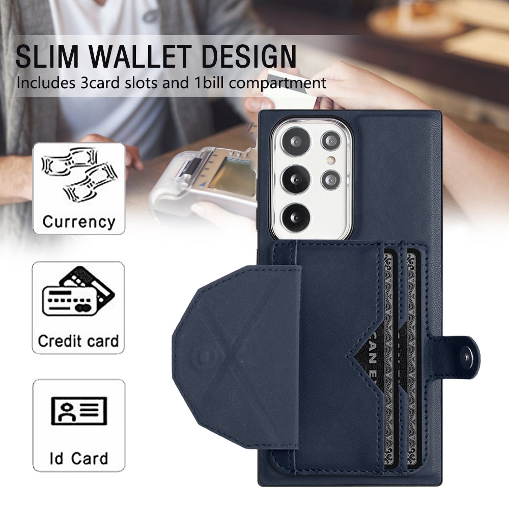 Samsung Galaxy S22 Ultra 5G Shockproof Leather Phone Case with Card Holder - Stylish, Durable, and Convenient