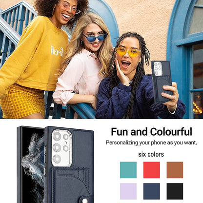 Samsung Galaxy S22 Ultra 5G Shockproof Leather Phone Case with Card Holder - Stylish, Durable, and Convenient