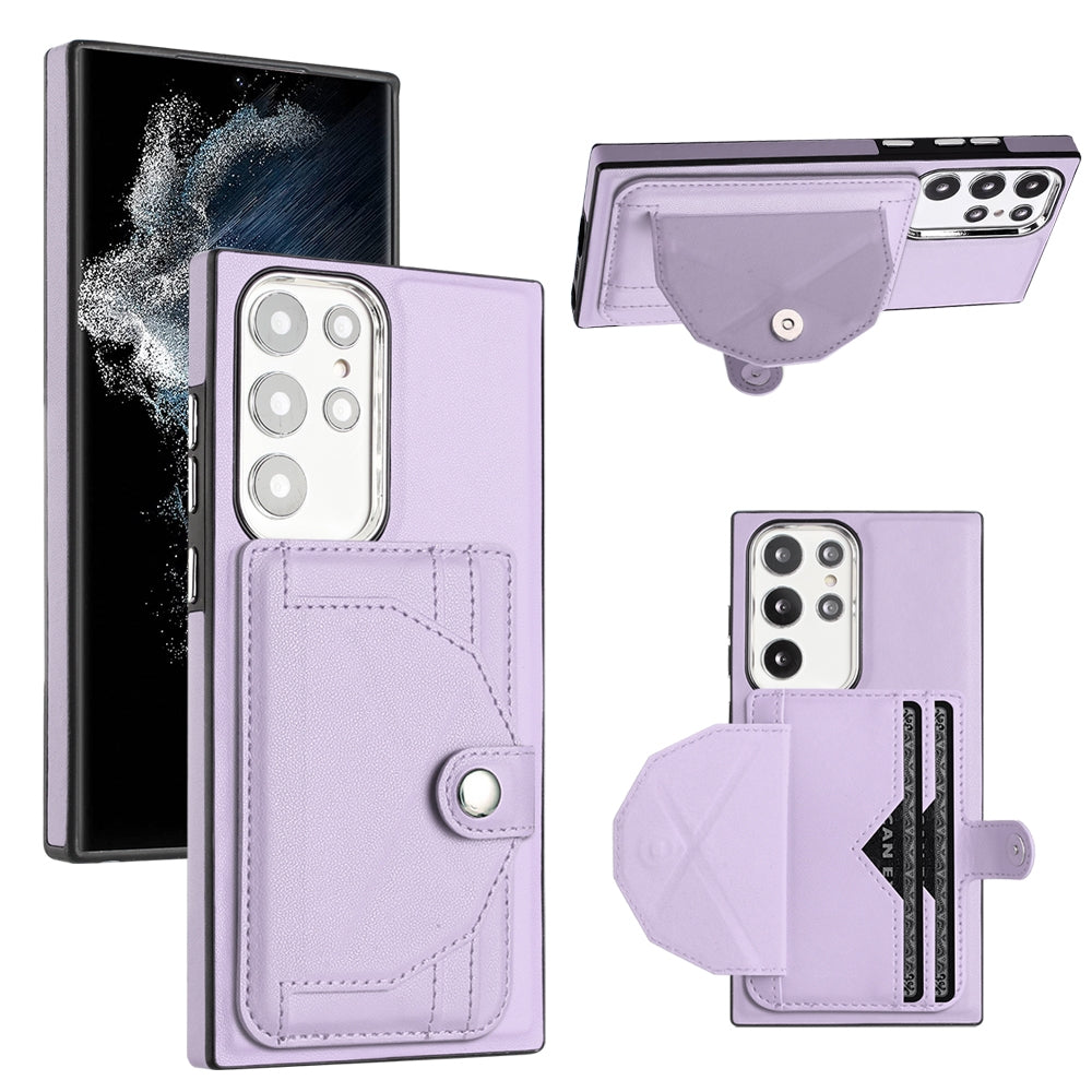 Samsung Galaxy S22 Ultra 5G Shockproof Leather Phone Case with Card Holder - Stylish, Durable, and Convenient
