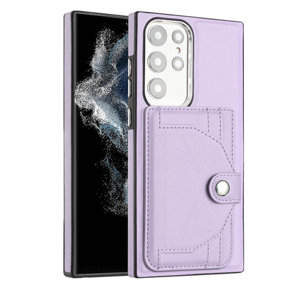 Samsung Galaxy S22 Ultra 5G Shockproof Leather Phone Case with Card Holder - Stylish, Durable, and Convenient