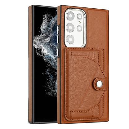 Samsung Galaxy S22 Ultra 5G Shockproof Leather Phone Case with Card Holder - Stylish, Durable, and Convenient