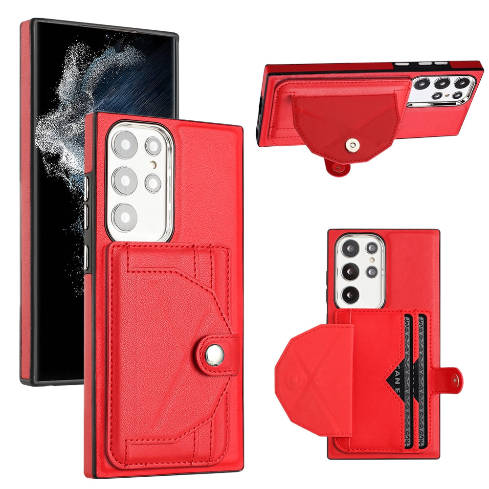 Samsung Galaxy S22 Ultra 5G Shockproof Leather Phone Case with Card Holder - Stylish, Durable, and Convenient