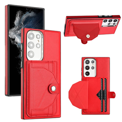 Samsung Galaxy S22 Ultra 5G Shockproof Leather Phone Case with Card Holder - Stylish, Durable, and Convenient