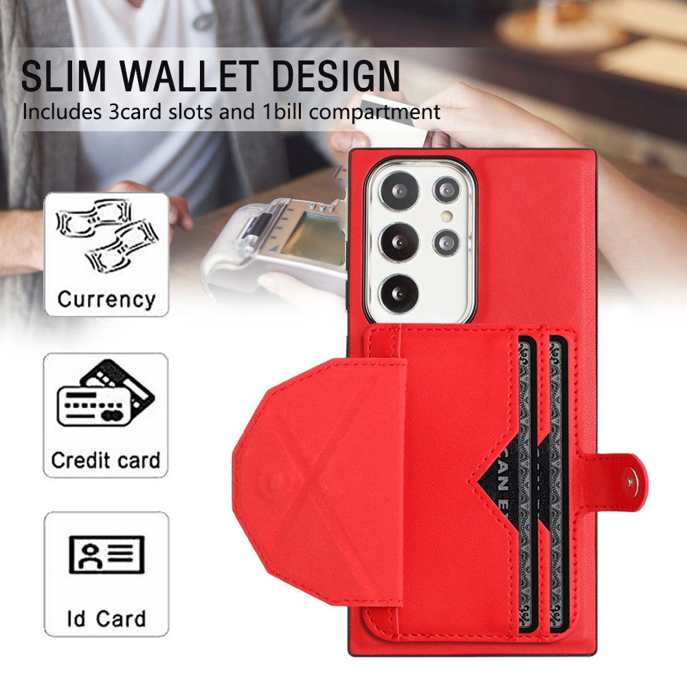 Samsung Galaxy S22 Ultra 5G Shockproof Leather Phone Case with Card Holder - Stylish, Durable, and Convenient