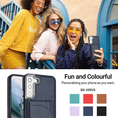Samsung Galaxy S22+ 5G Shockproof Leather Phone Case with Card Holder - Stylish, Durable, and Convenient