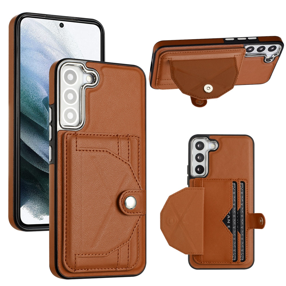 Samsung Galaxy S22+ 5G Shockproof Leather Phone Case with Card Holder - Stylish, Durable, and Convenient