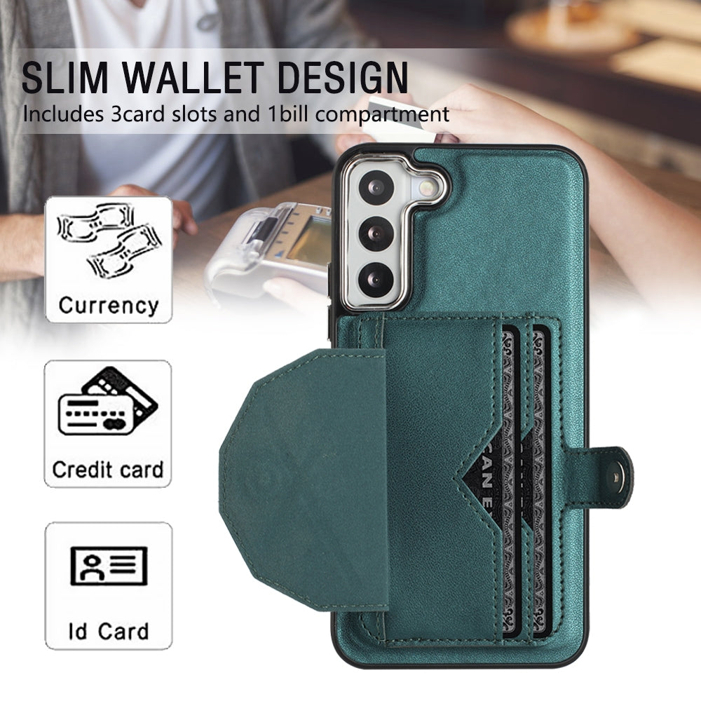 Samsung Galaxy S22 5G Shockproof Leather Phone Case with Card Holder - Stylish, Durable, and Convenient