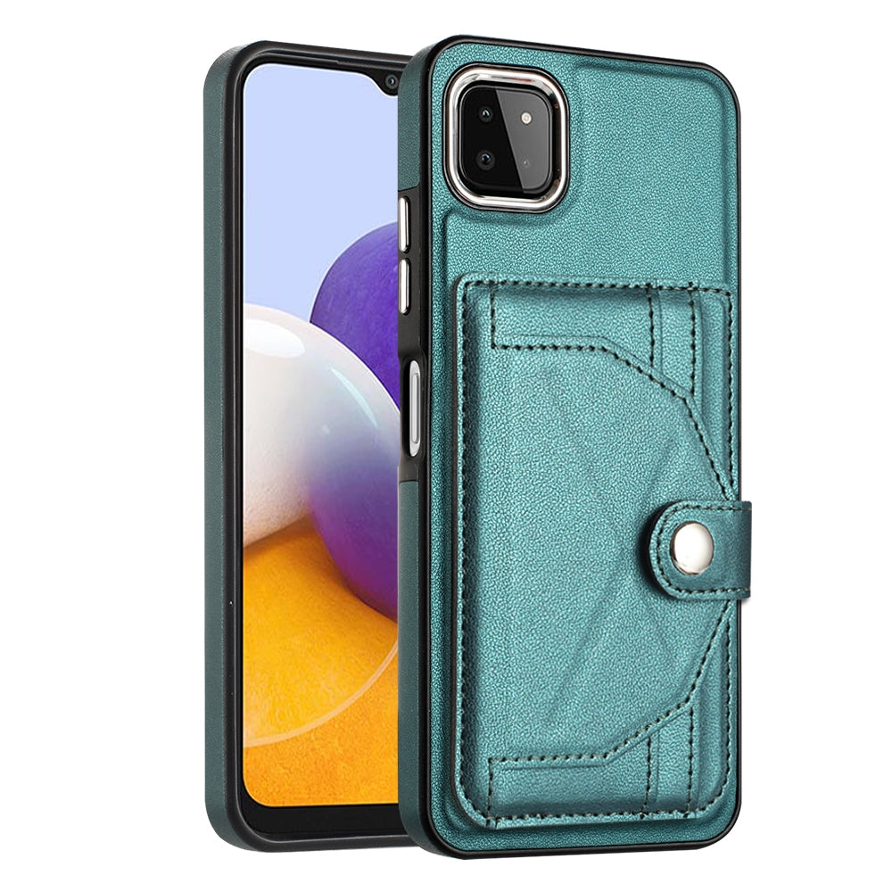 Samsung Galaxy A22 5G Shockproof Leather Phone Case with Card Holder - Stylish, Durable, and Convenient