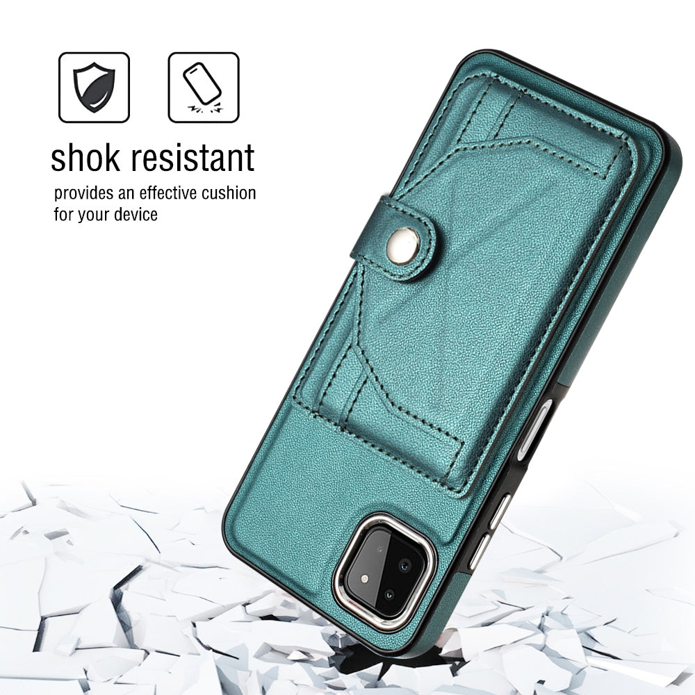 Samsung Galaxy A22 5G Shockproof Leather Phone Case with Card Holder - Stylish, Durable, and Convenient