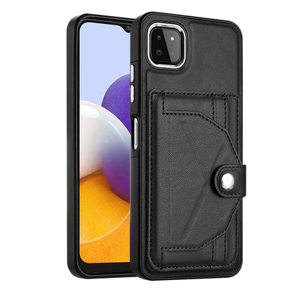 Samsung Galaxy A22 5G Shockproof Leather Phone Case with Card Holder - Stylish, Durable, and Convenient