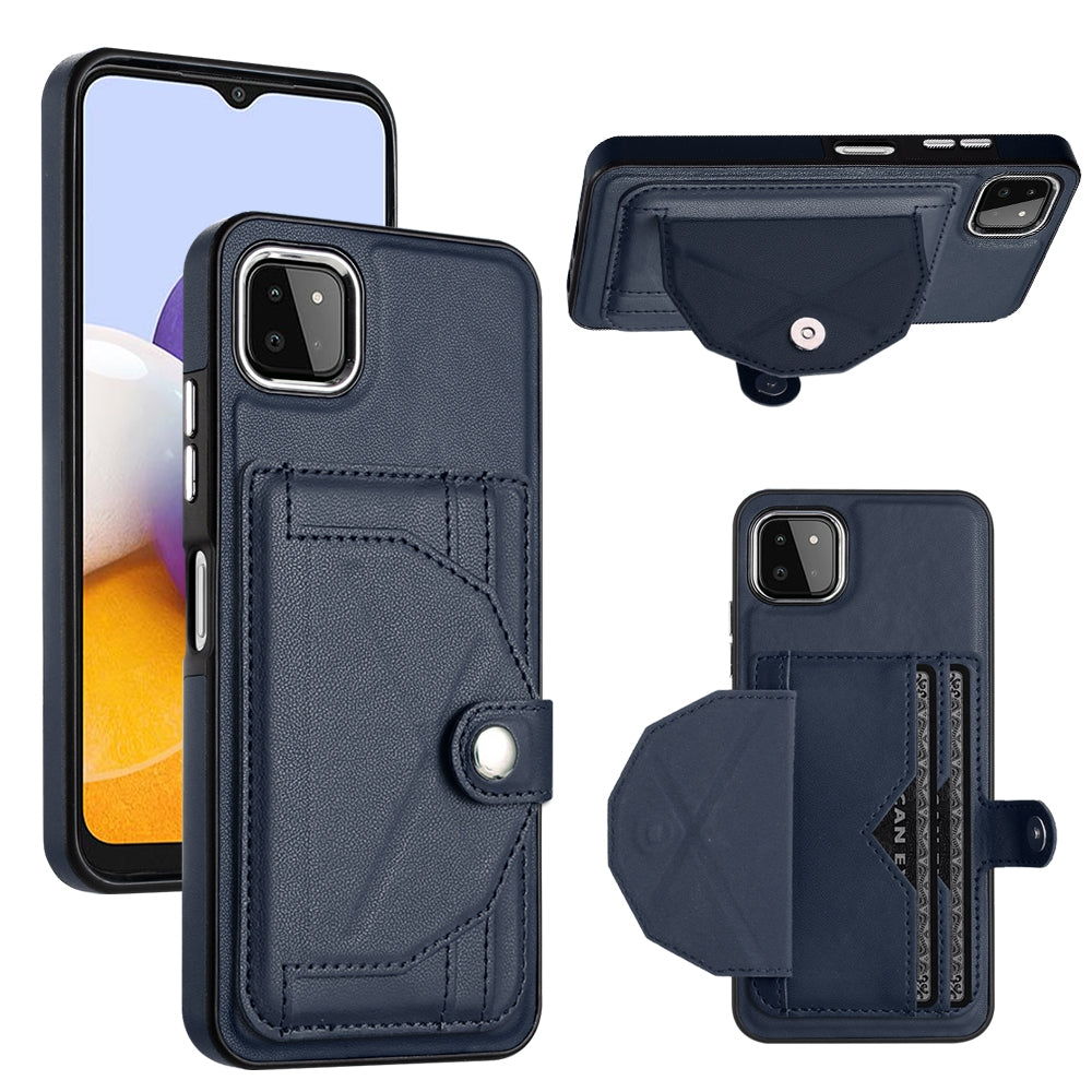 Samsung Galaxy A22 5G Shockproof Leather Phone Case with Card Holder - Stylish, Durable, and Convenient