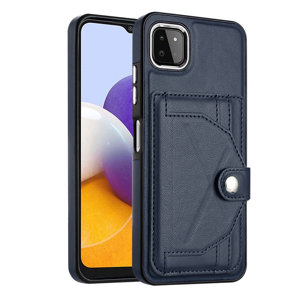 Samsung Galaxy A22 5G Shockproof Leather Phone Case with Card Holder - Stylish, Durable, and Convenient