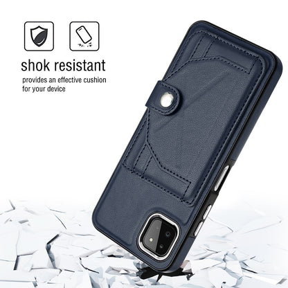 Samsung Galaxy A22 5G Shockproof Leather Phone Case with Card Holder - Stylish, Durable, and Convenient
