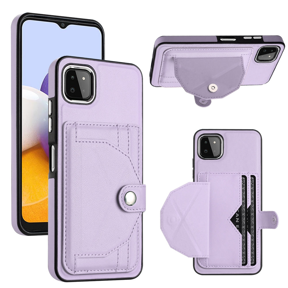 Samsung Galaxy A22 5G Shockproof Leather Phone Case with Card Holder - Stylish, Durable, and Convenient