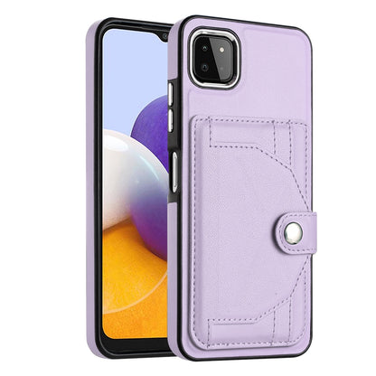 Samsung Galaxy A22 5G Shockproof Leather Phone Case with Card Holder - Stylish, Durable, and Convenient