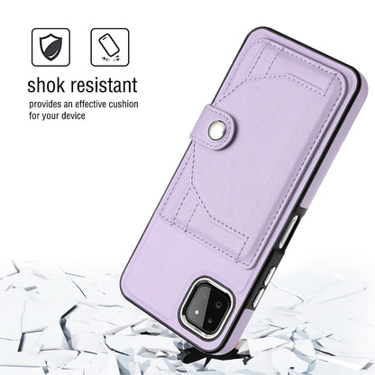 Samsung Galaxy A22 5G Shockproof Leather Phone Case with Card Holder - Stylish, Durable, and Convenient