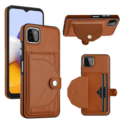 Samsung Galaxy A22 5G Shockproof Leather Phone Case with Card Holder - Stylish, Durable, and Convenient