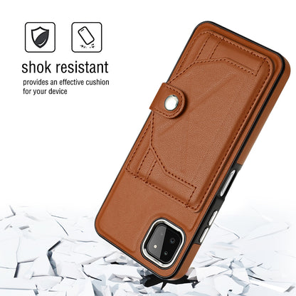 Samsung Galaxy A22 5G Shockproof Leather Phone Case with Card Holder - Stylish, Durable, and Convenient