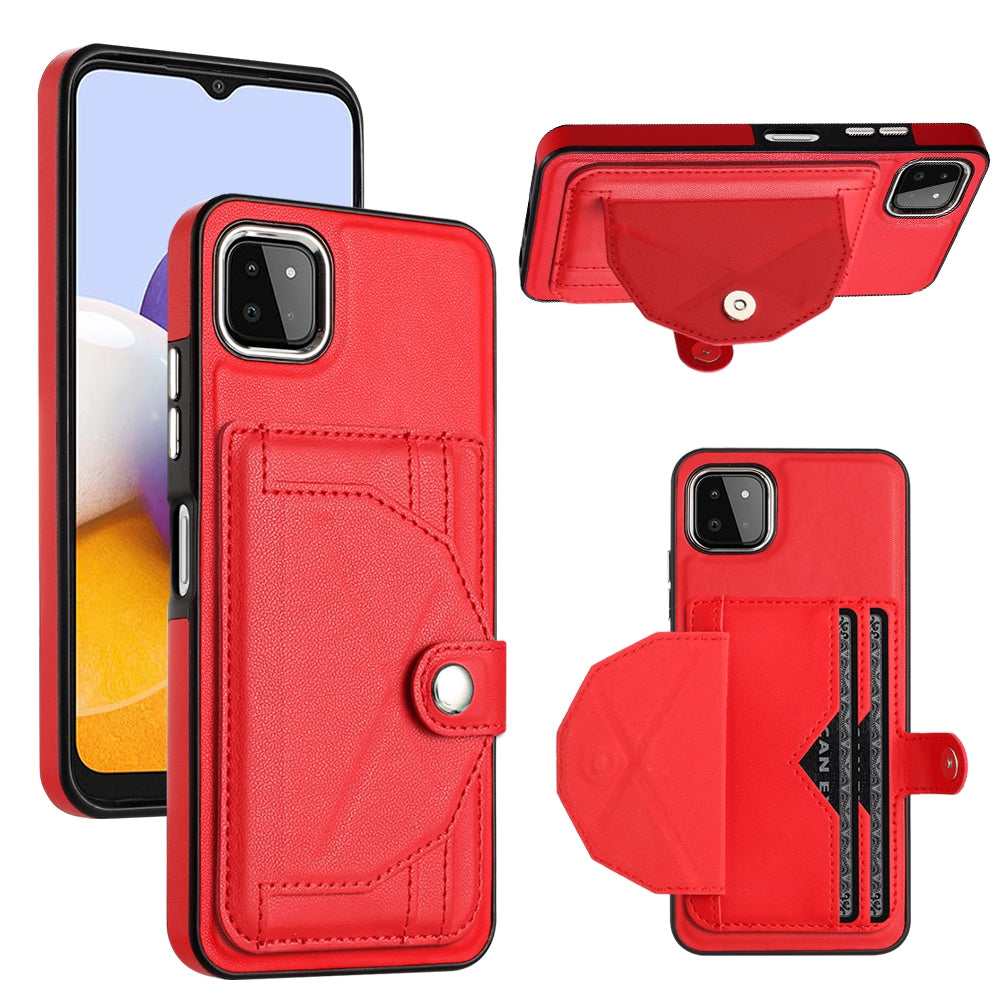 Samsung Galaxy A22 5G Shockproof Leather Phone Case with Card Holder - Stylish, Durable, and Convenient