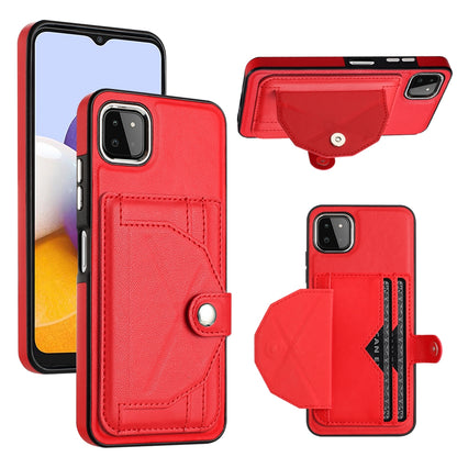 Samsung Galaxy A22 5G Shockproof Leather Phone Case with Card Holder - Stylish, Durable, and Convenient