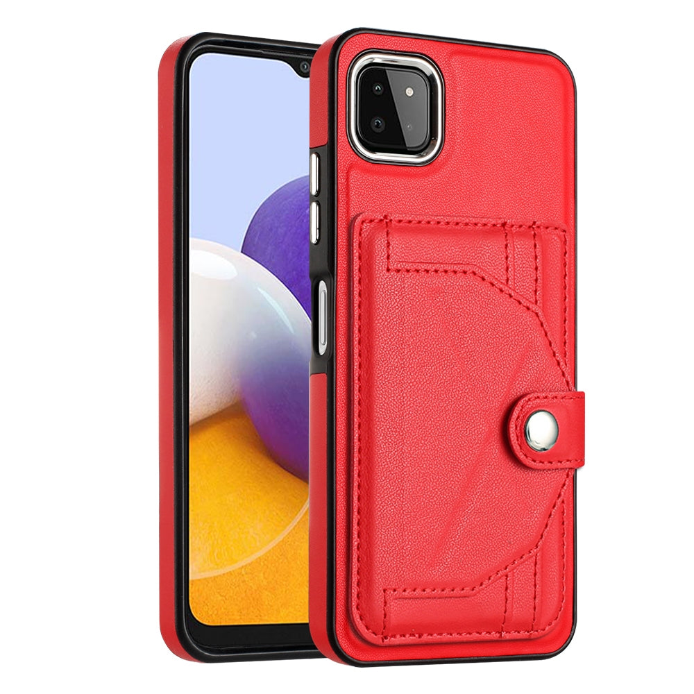 Samsung Galaxy A22 5G Shockproof Leather Phone Case with Card Holder - Stylish, Durable, and Convenient