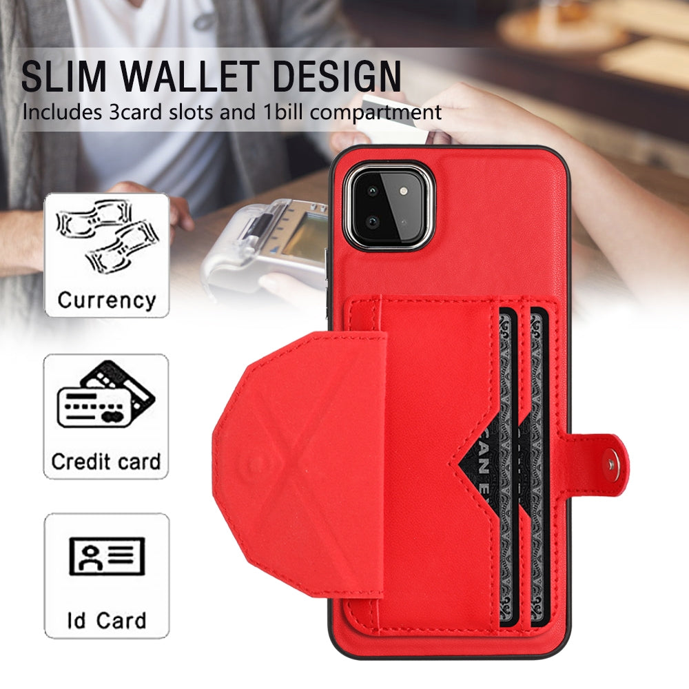 Samsung Galaxy A22 5G Shockproof Leather Phone Case with Card Holder - Stylish, Durable, and Convenient