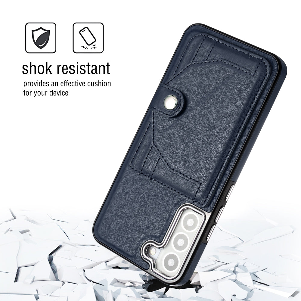 Samsung Galaxy S21 FE 5G Shockproof Leather Phone Case with Card Holder - Stylish, Durable, and Convenient