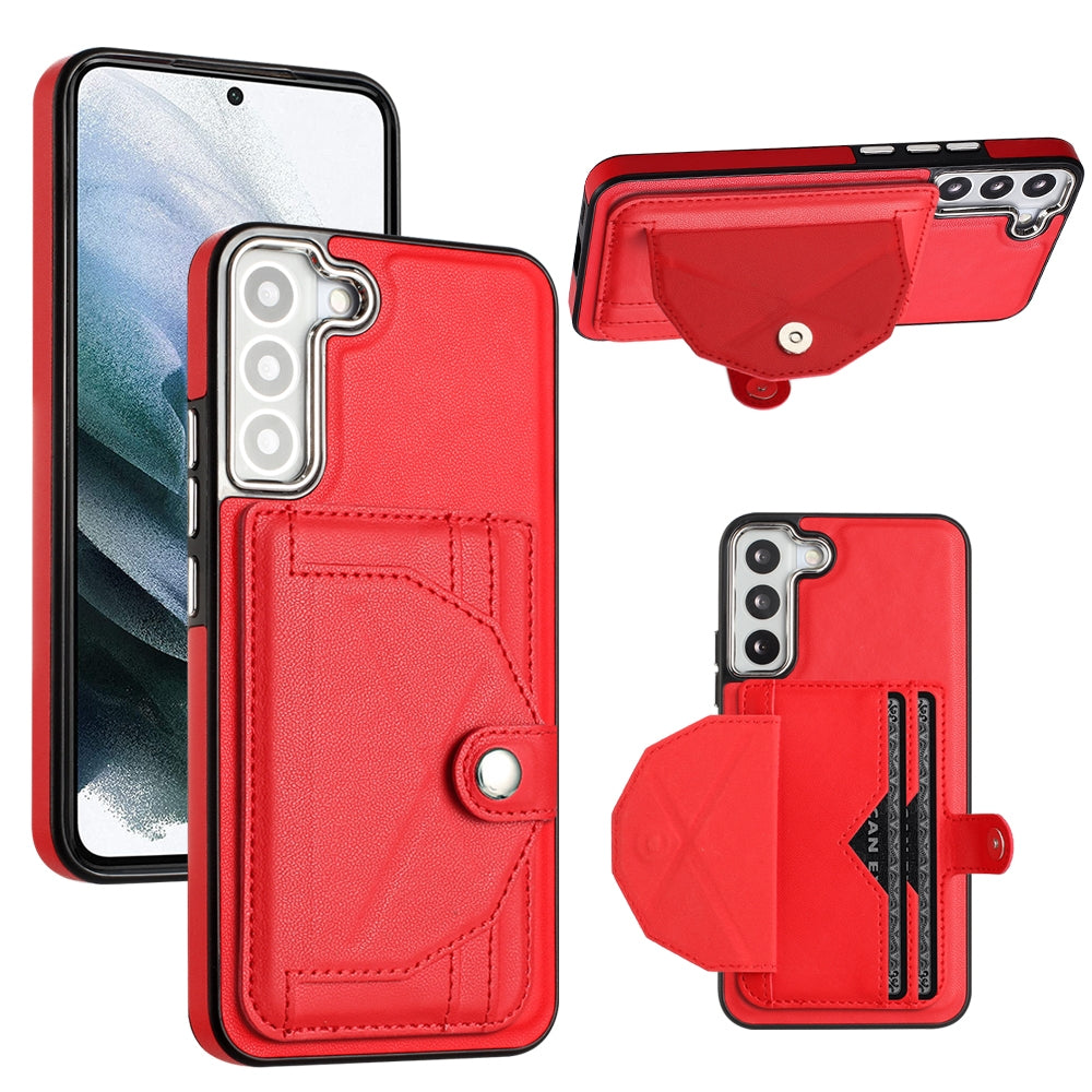 Samsung Galaxy S21 FE 5G Shockproof Leather Phone Case with Card Holder - Stylish, Durable, and Convenient