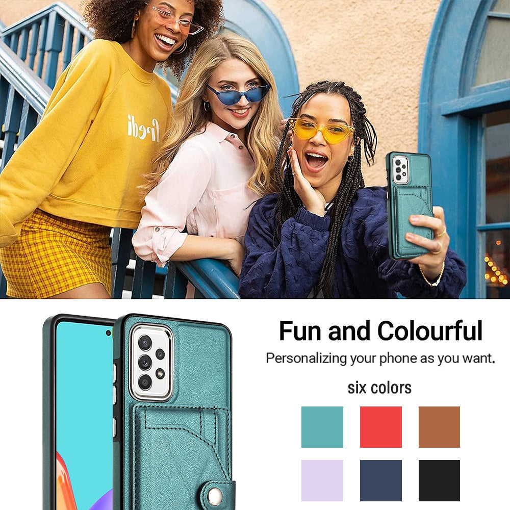 Samsung Galaxy A32 4G Shockproof Leather Phone Case with Card Holder - Stylish, Durable, and Convenient