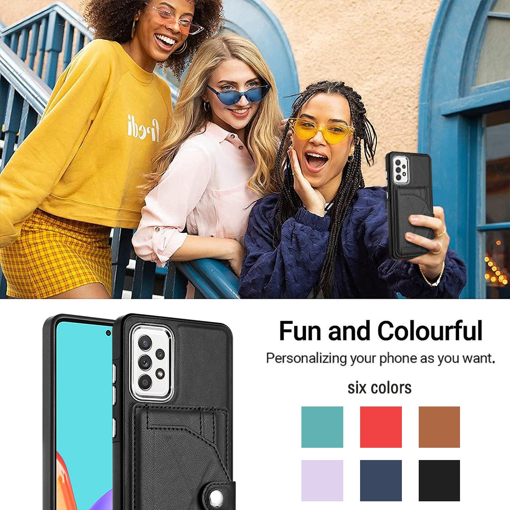 Samsung Galaxy A32 4G Shockproof Leather Phone Case with Card Holder - Stylish, Durable, and Convenient