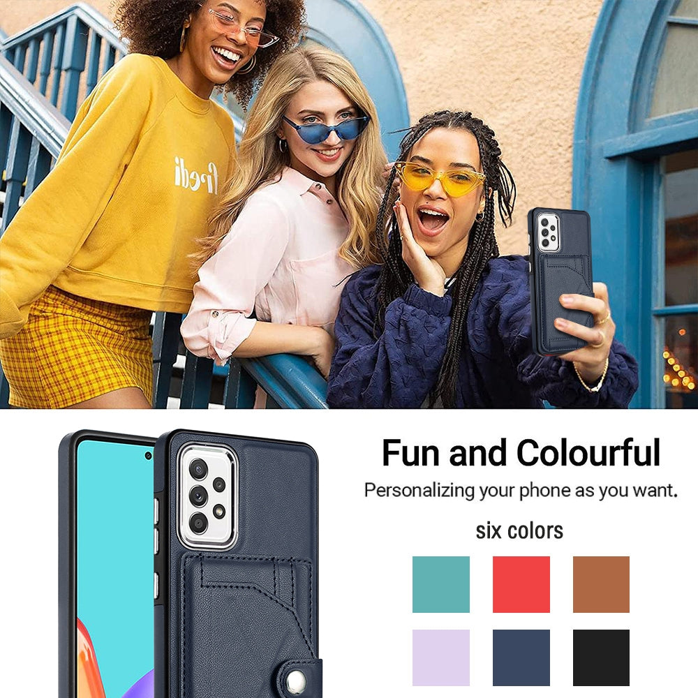 Samsung Galaxy A32 4G Shockproof Leather Phone Case with Card Holder - Stylish, Durable, and Convenient